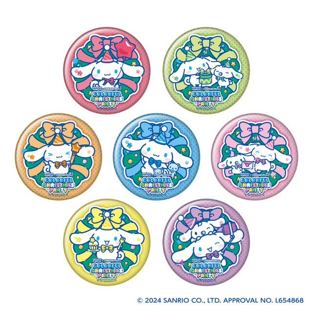 池袋PARCO × シナモロールPOPUP STOREグッズ「トレーディング缶バッジ」（C）2024 SANRIO CO., LTD. APPROVAL NO. L654868