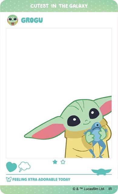 「Grogu Cutest In The Galaxy」アクリルカードコレクション（全10種） 715円（C）& TM Lucasfilm Ltd.