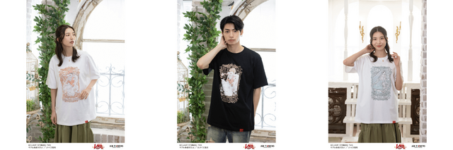 デコラティブTシャツ（獅堂光）ホワイト、デコラティブTシャツ（獅堂光）ブラック、デコラティブTシャツ（龍咲海）ホワイト