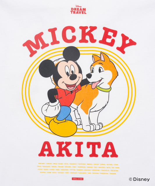 ディズニーTシャツコレクション「【DISNEY】MY HOME TOWN COLLECTION 47PREF」秋田県（C）Disney