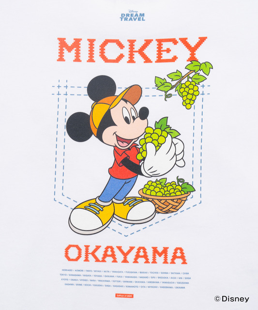 ディズニーTシャツコレクション「【DISNEY】MY HOME TOWN COLLECTION 47PREF」岡山県（C）Disney