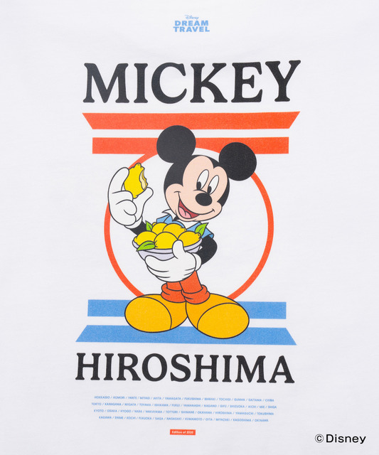 ディズニーTシャツコレクション「【DISNEY】MY HOME TOWN COLLECTION 47PREF」広島県（C）Disney