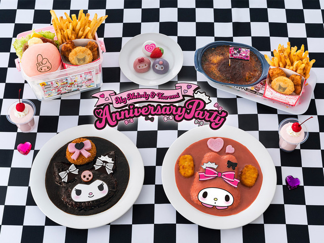 サンリオピューロランド「My Melody & Kuromi Anniversary Party」フードメニュー（C）2024 SANRIO CO., LTD. TOKYO, JAPAN