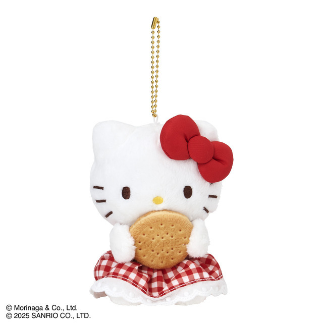 森永ビスケット×サンリオキャラクターズ「マスコット　ハローキティ＆マリー」（C）2025 SANRIO CO.,LTD.（C）Morinaga & Co., Ltd.