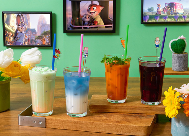 「『ズートピア』OH MY CAFE」ドリンク集合（C）Disney