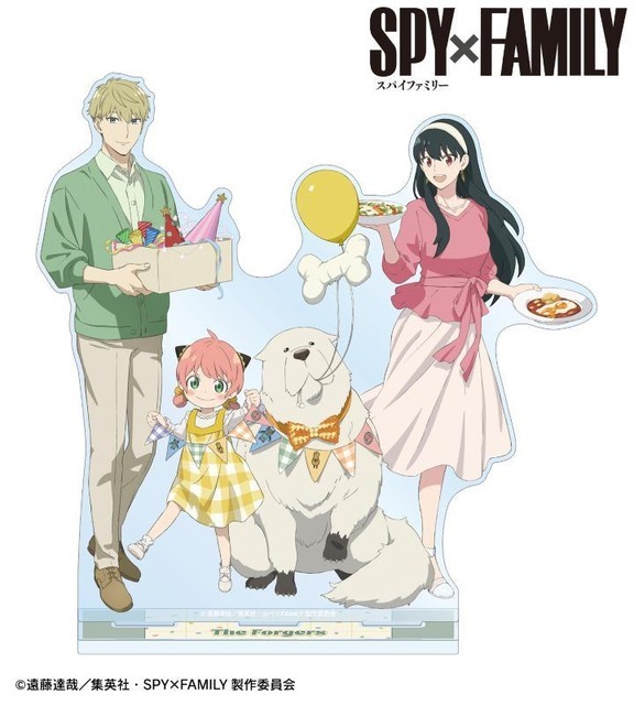 TVアニメ『SPY×FAMILY』「描き下ろし フォージャー家 ホリデーパーティーver. アクリルスタンド」（C）遠藤達哉／集英社・SPY×FAMILY製作委員会