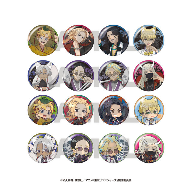 TVアニメ『東京リベンジャーズ』～百鬼夜行collection～がアニメガ×ソフマップで先行販売。「トレーディングメタリック缶バッジ」（C）和久井健・講談社／アニメ「東京リベンジャーズ」製作委員会