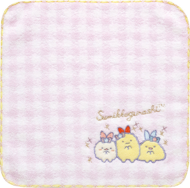 サンエックス「すみっコぐらし ミニタオル（夢みるしっぽず・ピンク）」（C）2025 SAN-X CO., LTD. ALL RIGHTS RESERVED.