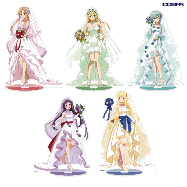 TVアニメ『ソードアート・オンライン』「描き下ろし アクリルスタンド（大） ウェディングドレスVer. 」各種（C）2020 川原 礫/KADOKAWA/SAO-P Project