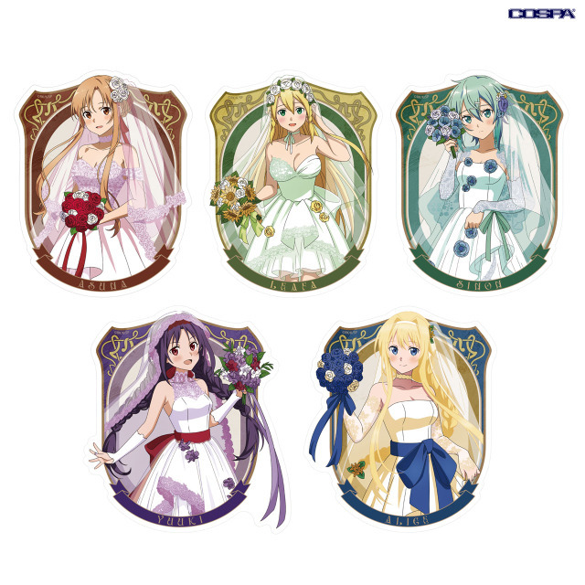 TVアニメ『ソードアート・オンライン』「描き下ろし 屋外対応ステッカー ウェディングドレスVer.」各種（C）2020 川原 礫/KADOKAWA/SAO-P Project