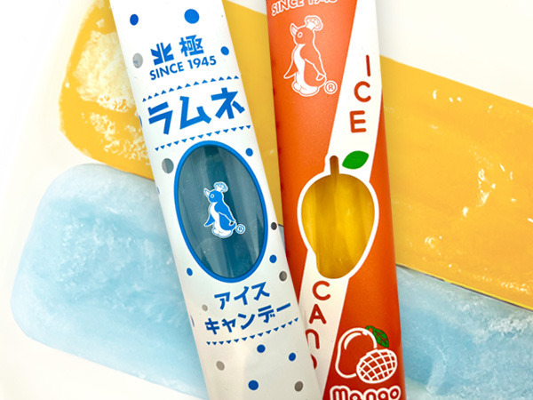 じゅじゅ探訪オリジナル アイスキャンデー　ラムネ味／マンゴー味