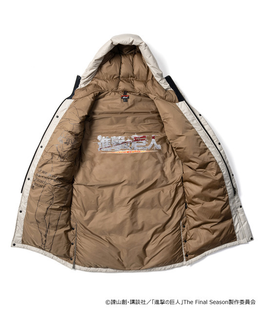 進撃の巨人 × NANGA AURORA DOWN COAT（EREN）（2色展開）