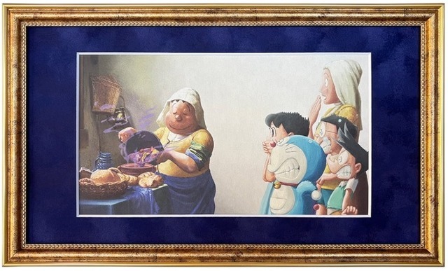 『映画ドラえもん のび太の絵世界物語』 名画ジークレー版画「牛乳を注ぐ女」（C）藤子プロ・小学館・テレビ朝日・シンエイ・ADK 2025