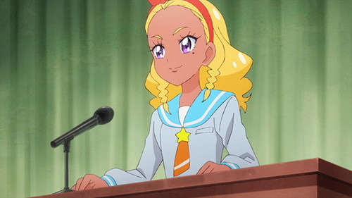 学校対抗英語スピーチコンテストが開催され、えれなが出場することに――TVアニメ『スター☆トゥインクルプリキュア』第39話の先行カットが到着