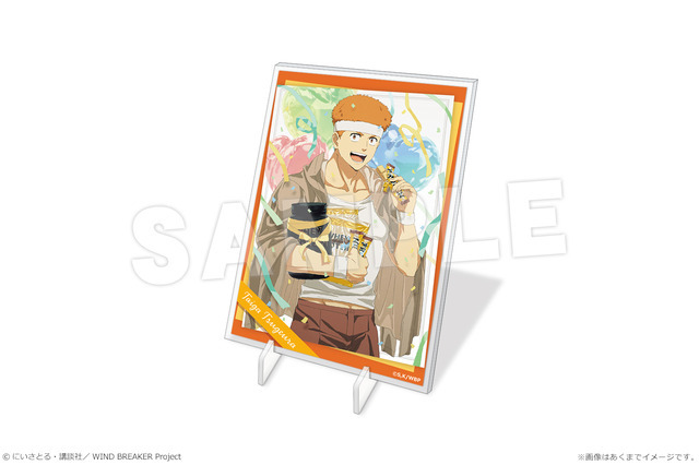TV アニメ『WIND BREAKER』お誕生日イラストの「パネルスタンドmini　柘浦大河」（C）にいさとる・講談社／WIND BREAKER Project