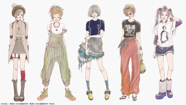 UT「矢沢あいコレクション」矢沢あい描き下ろしコーディネートイラスト
