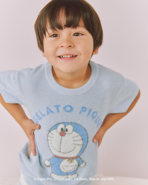 【ドラえもん】【キッズ】ジャガードプルオーバー&ショートパンツセット