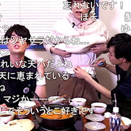 駒田航 汐谷文康 鵜澤正太郎の鍋パ新年会 駒田航が土鍋で筋トレ 脳筋クッキング炸裂 駒田航の筋肉プルプル レポート 10枚目の写真 画像 超 アニメディア