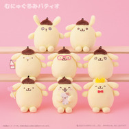 ポムポムプリンとマフィンのマスコット ポムポムプリンを抱っこしながらお出かけ♪ マフィンやスコーンの