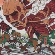 進撃の巨人」コラボ浮世絵“巨人襲来之図”新色ver.が登場！背景