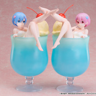 リゼロ」レム＆ラム姉妹を“クリームソーダ”浸けに!? 生足もバッチリ