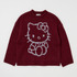 HELLO KITTY×MOUSSY「HELLO KITTY CHUNKY SWEATER　BORDEAUX」（C）25 SANRIO CO., LTD. APPR. NO. L662956