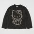 HELLO KITTY×MOUSSY「HELLO KITTY CHUNKY SWEATER　LIGHT BLACK」（C）25 SANRIO CO., LTD. APPR. NO. L662956