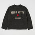 HELLO KITTY×MOUSSY「HELLO KITTY CHUNKY SWEATER　LIGHT BLACK」背面（C）25 SANRIO CO., LTD. APPR. NO. L662956