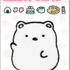 サンエックス「ワッペンシリーズ」ほわほわワッペンステッカー　しろくま（C）2025 SAN-X CO., LTD. ALL RIGHTS RESERVED.