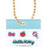 「ハローキティ シール風アクリルキーチェーン」テニス