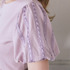 Areeam Disney Collection「Disney Princess」バルーンスリーブTシャツ（Lavender）着用イメージ