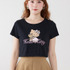 【HELLO KITTY】グリッターロゴミニTシャツ