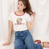 【HELLO KITTY】グリッターロゴミニTシャツ