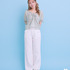 Areeam Disney Collection「Mickey＆Minnie」ミッキー/ストレートデニムパンツ（Off White）着用イメージ
