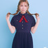 Areeam Disney Collection「Mickey＆Minnie」ミッキー/プリーツシャツワンピース（Navy）着用イメージ