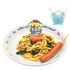 ピューロランド期間限定メニュー「ポムポムプリンの納涼！明太ツナバター醤油パスタ＆カップサイダーゼリーセット」