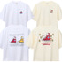 バックプリントTシャツ(ホワイト、アイボリー) 各5,060円
