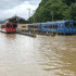 水没した人吉駅（くま川鉄道）