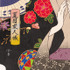 「夏目友人帳浮世絵『秋風和傘模様』」部分アップ