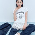 【ポチャッコ】カレッジプリントコンパクトTシャツ