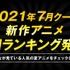 2021年7月クール新作アニメ中間ランキング