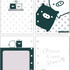 「6 穴シールノート モノクロブー」（C）2025 SAN-X CO., LTD. ALL RIGHTS RESERVED.