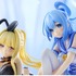 KDcolleより、『この素晴らしい世界に祝福を！』アクア（右）とダクネスのフィギュア「原作版 ネグリジェver.」登場（C）暁なつめ・三嶋くろね　発行：株式会社KADOKAWA
