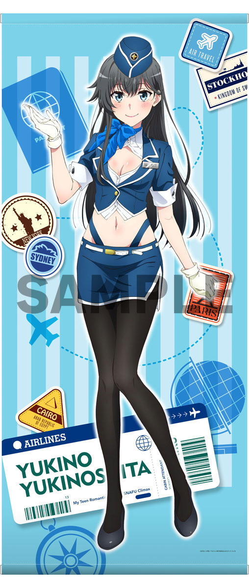 ヘソ出しルックにドキドキ☆「俺ガイル」雪乃、結衣、いろは、小町がCA