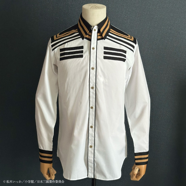 レプリカ品 ワイシャツ 長袖 ワッペン バッジ コスプレ Yシャツ 長期自宅保管 yシャツ コスプレ レプリカ品 ワイシャツ 長袖 ワッペン バッジ