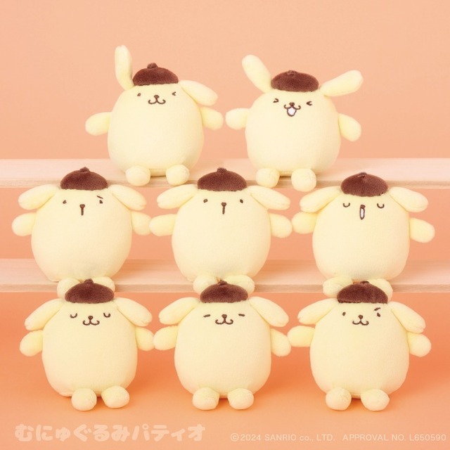 マフィン BIG ぬいぐるみ 特大 むにゅぐるみパティオ ポムポムプリン ポムポムプリンを抱っこしながらお出かけ♪ マフィンやスコーンの