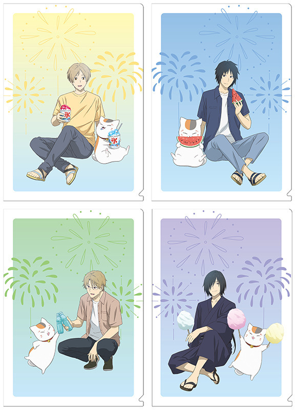 【夏目貴志／ニャンコ先生】 夏目友人帳 カード ブロマイド タオル 22点セット 夏目友人帳」ニャンコ先生がかき氷、すいか、綿あめ…夏を満喫♪ 新