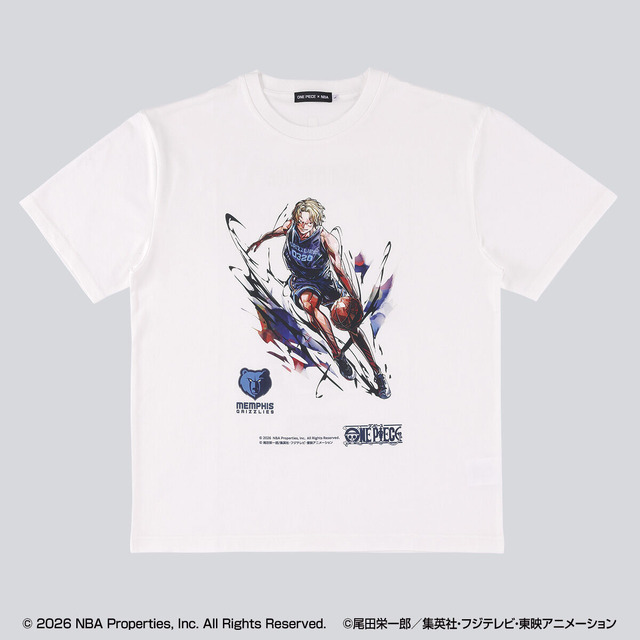 ゾロやエースが華麗にダンク！ 「ワンピース」×NBAコラボのTシャツの