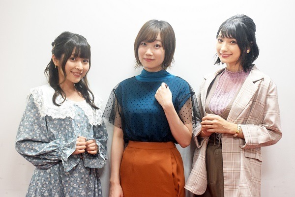 (左から)エリアリア役の桑原由気さん、リョウマ役の田所あずささん、ミーヤ役の高野麻里佳さん
