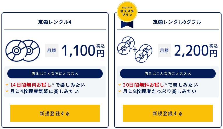 TSUTAYA DISCAS 有料会員